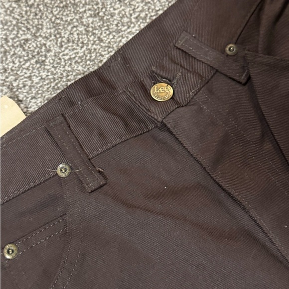 Deadstock Vintage Lee Jeans Women’s 28x30 Brown Boot Cut USA Made Denim Western - Picture 3 of 5